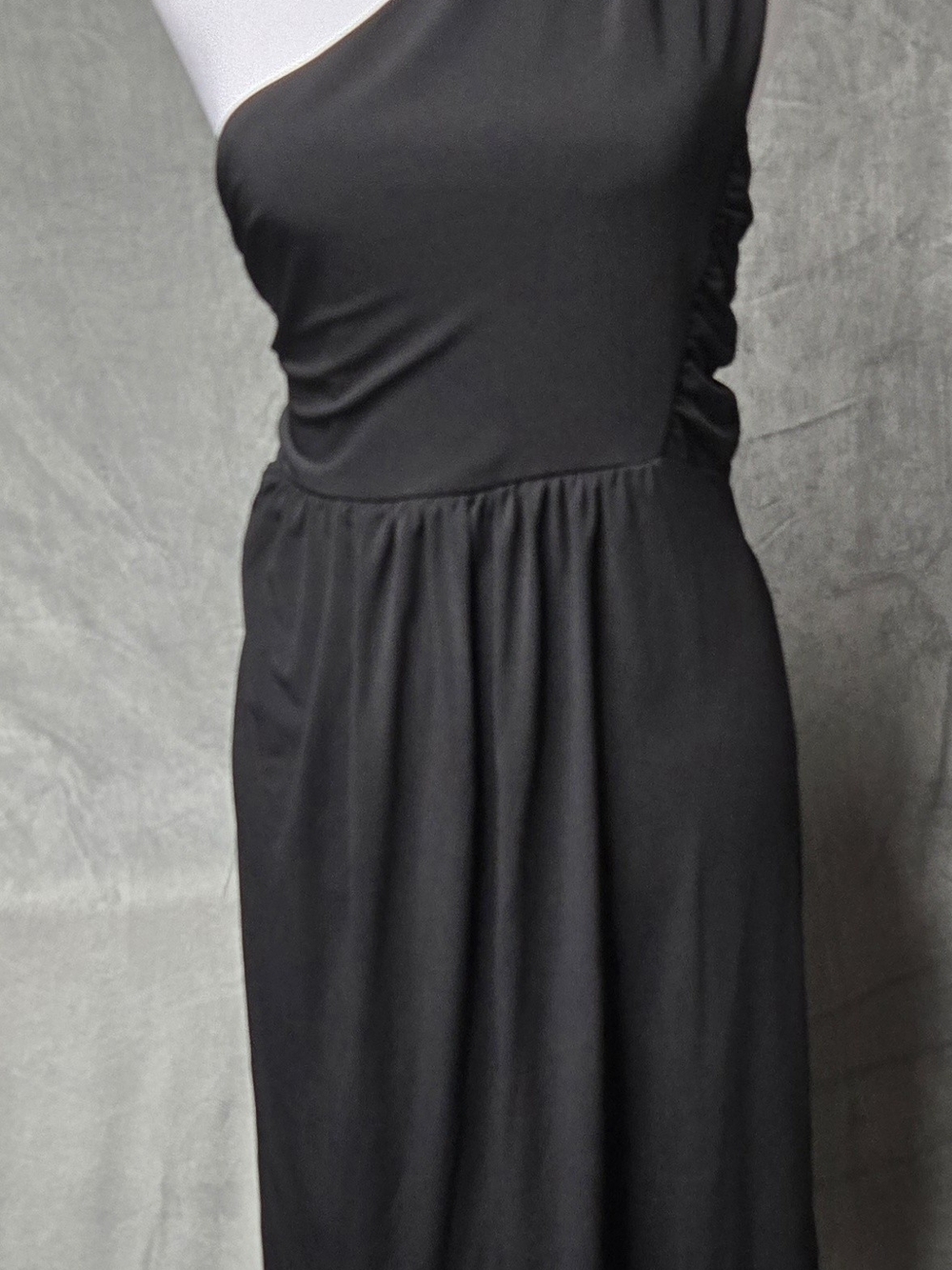 One-Shoulder Black Women's Dress